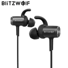 Blitzwolf Спортивные bluetooth наушники с микрофоном IPX4 водонепроницаемые магнитные адсорбционные наушники-вкладыши беспроводная гарнитура для смартфона