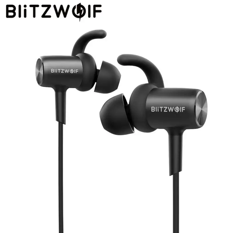 Blitzwolf Спортивные bluetooth наушники с микрофоном IPX4 водонепроницаемые магнитные