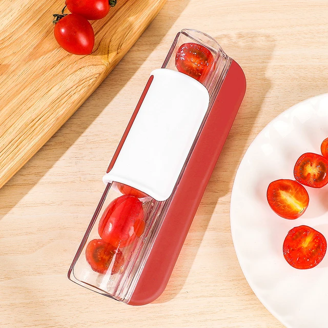 Portable Cherry Tomatoes Grape Slicer Cutting Kitchen Gadgets