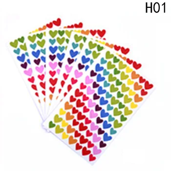 

DIY Cute Kawaii Colorful Paper Sticker Lovely Heart Stickers School Stationery Supplies 6sheets/Set !!!!! New Arrival