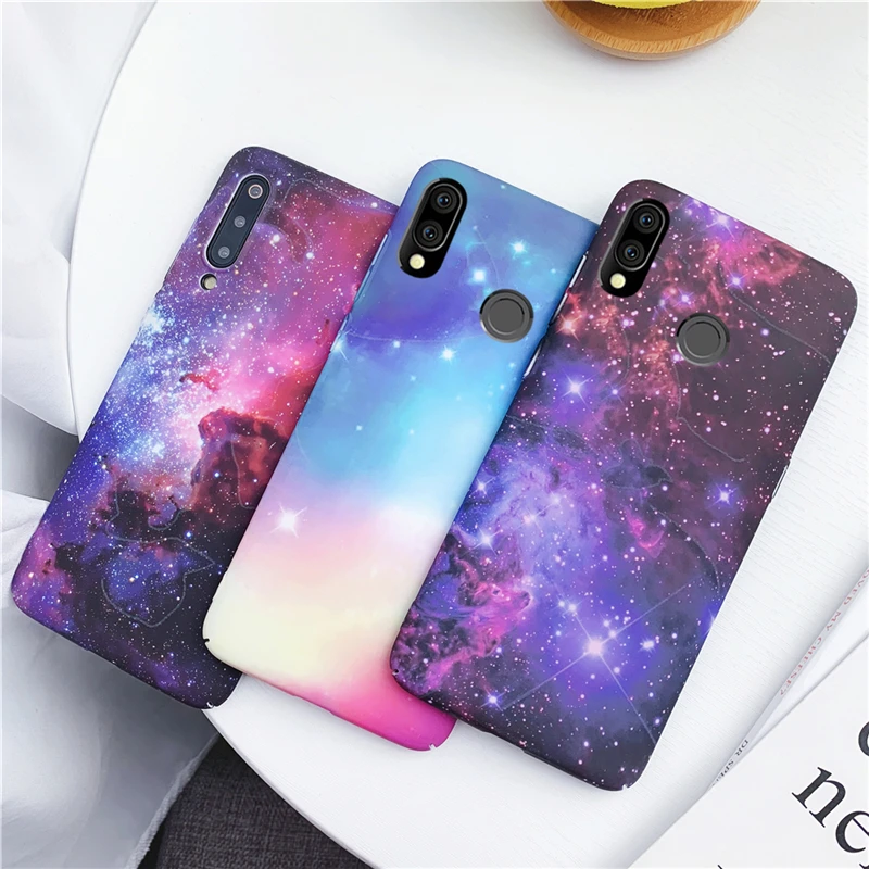 

For Huawei P20 Lite Case Shockproof Flashing starry sky pattern Bumper colour hard Protector Cover For Huawei P20 Lite Pro case