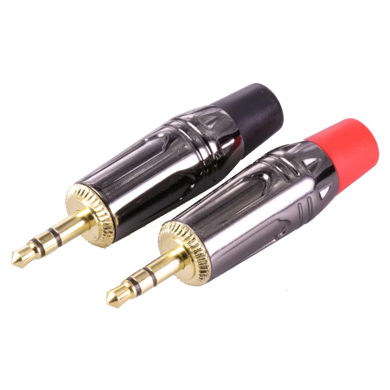 100pcs lot Jack 3 5mm 3 Pole Stereo Male Plug Audio Connector 24K Gold Plated Headphone 3 5mm Plug Wire Connectors