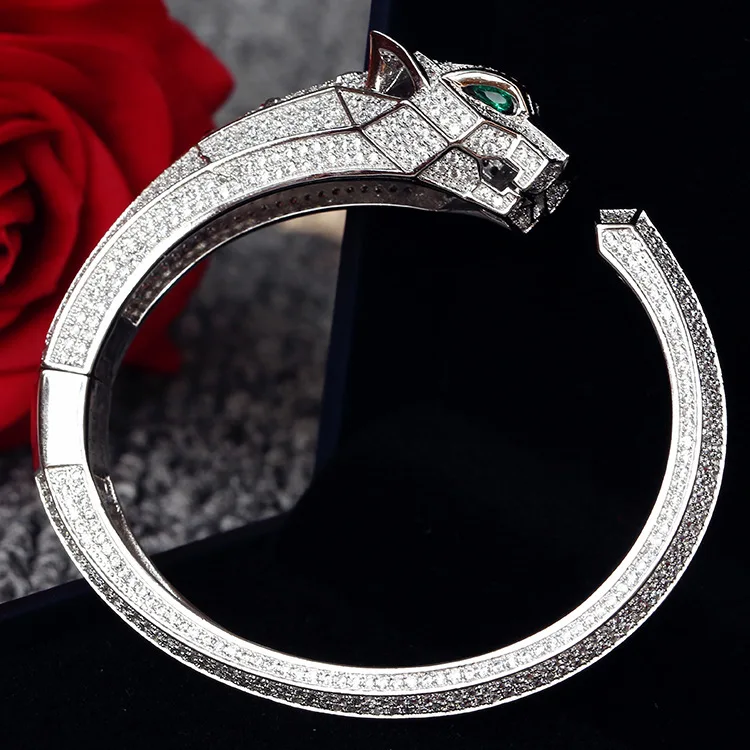 925 стерлингового серебра роскошный бренд циркониевый браслет с животным Женский