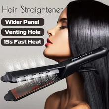 

Steam Hair Straightener 4 gears Fast Warm-up Adjustment Ceramic Tourmaline Ionic Flat Iron Professional Hair Straightening Irons