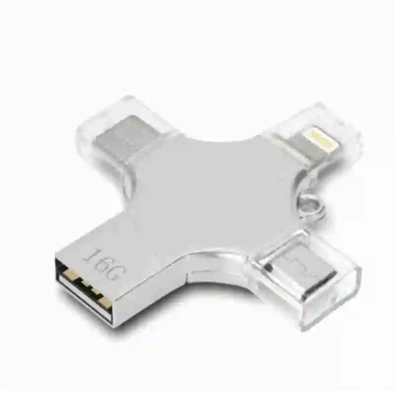 4 в 1 Смарт USB накопитель для iPhone, для iPad Android USB флэш-накопитель 16 ГБ 32 ГБ 64 ГБ 128 ГБ