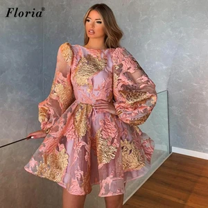 Plus Size Prom Dresses Long Sleeves Middle East Celebrity Dresses Evening Wear Women Birthday Party Gowns Vestidos Robe Femme