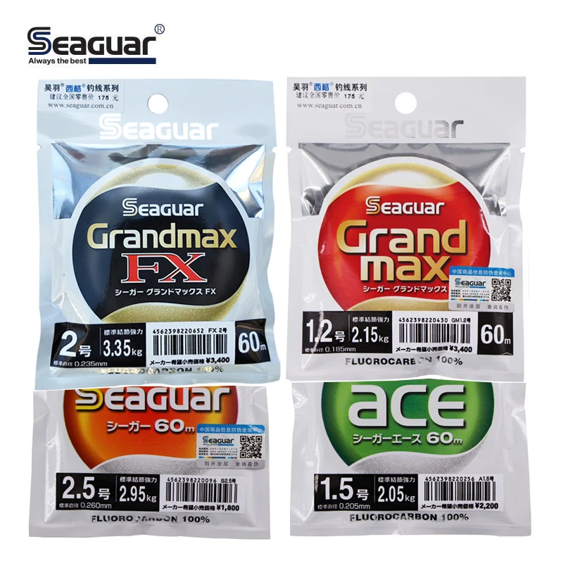 Рыболовные лески SEAGUAR MAX FX 60 м 100% фторуглеродная леска 1 05 кг 13 0 износостойкие