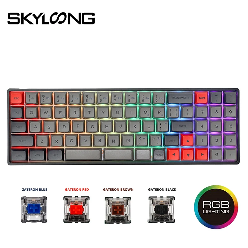 Skyloong Sk73s Hot Swap Mechanical Keyboard 73keys Rgb Backlit Pbt Keycap Red Silver Switch Gaming Keyboard For Mac Win Desktop Keyboards Aliexpress