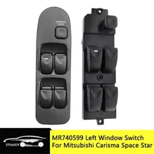 Interruptor de ventanilla eléctrica para Mitsubishi Carisma Space Star 95-06, interruptores maestros de Control eléctrico, interruptores y laterales delanteros izquierdo, MR740599, MR792845