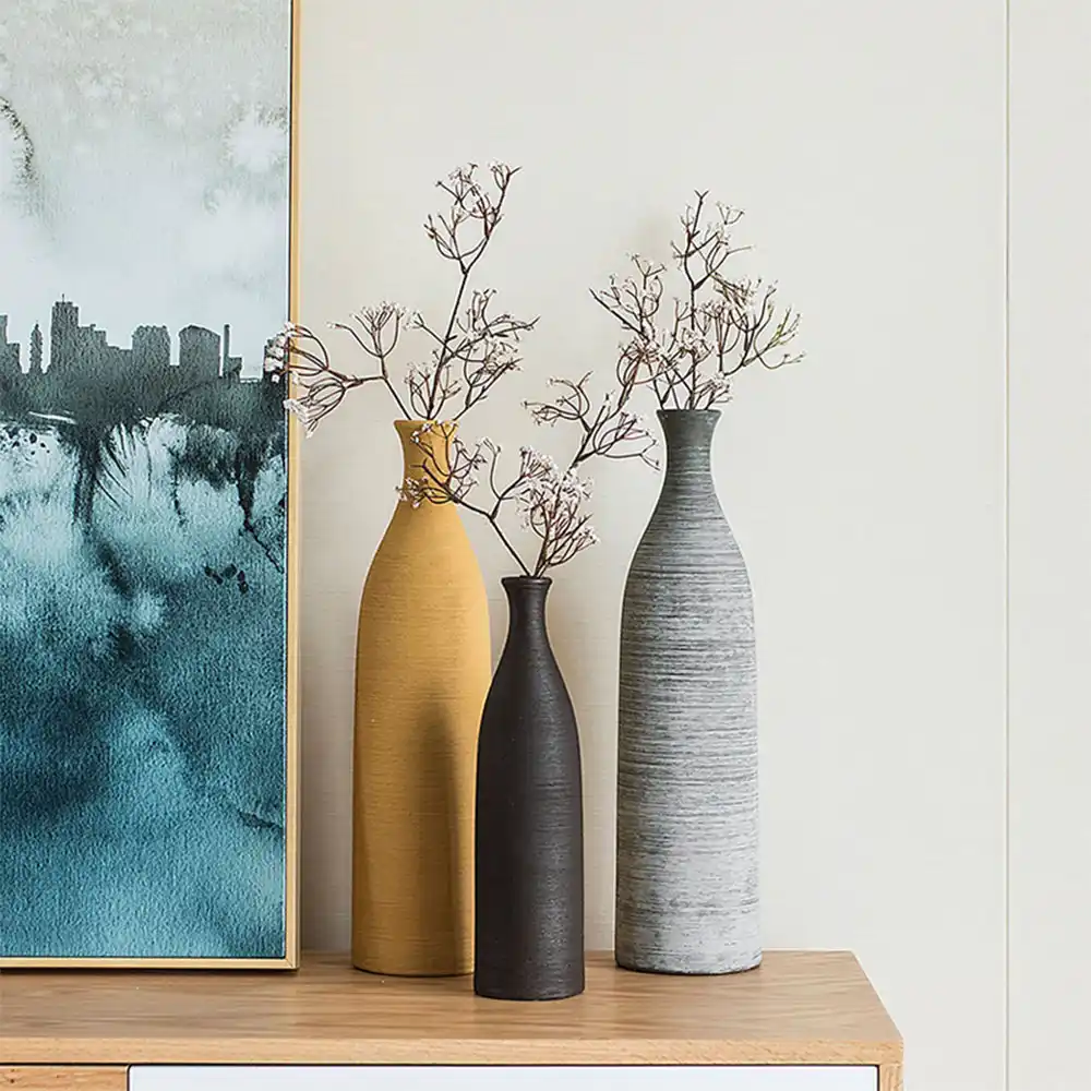 Nordic Bunga Kering Vas Bunga Sederhana Desktop Seni Dekorasi