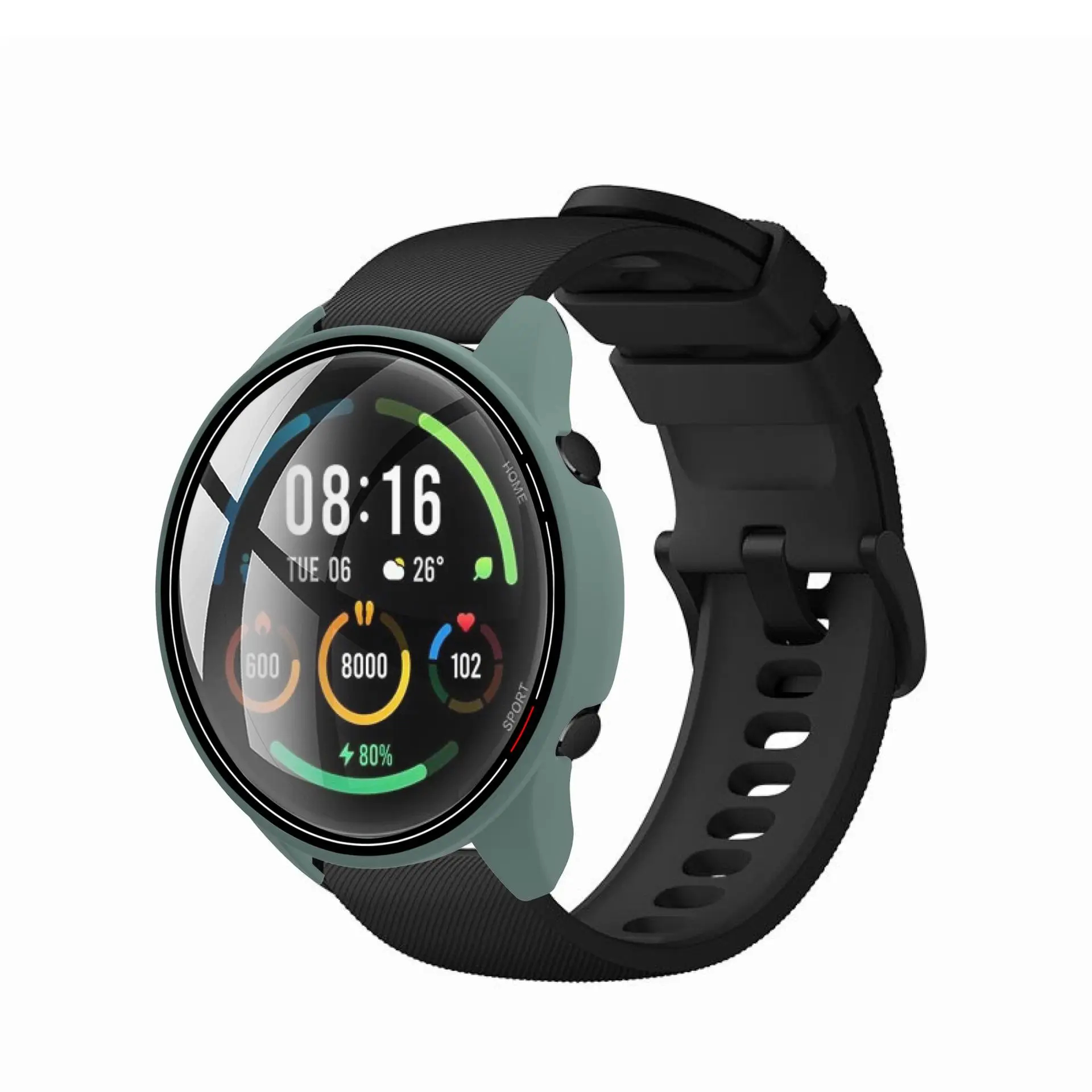Hard Edge Screen Glass Protector Case Shell Frame For Xiaomi Mi Watch Color Sports Version Smart Watch Protective Bumper Cover 