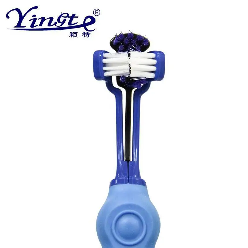 Pet Dog Cat Three-head Design Tootbrush Pets  Soft Toothbrush Dental Mouth Health For Puppy Kitten Pet Products Dogs Cats Supply