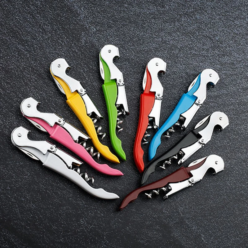 

8 Colors Stainless Steel Cork Screw Corkscrew Multifunction Wine Cap Opener Beer Cap Bottle Opener Kitchen Bar Tools Accessories