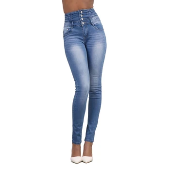 

2019 Jeans For Women Black Jeans Woman High Elastic Plus Size Stretch Jeans Female Washed Denim Skinny Pencil Pants Mujer