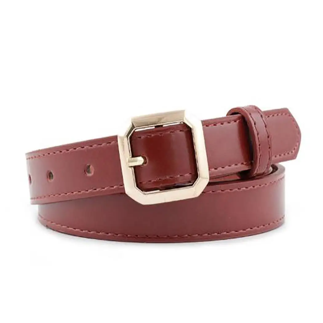 Женский модный Практичный Прочный однотонный Повседневный поясной ремень с застежкой