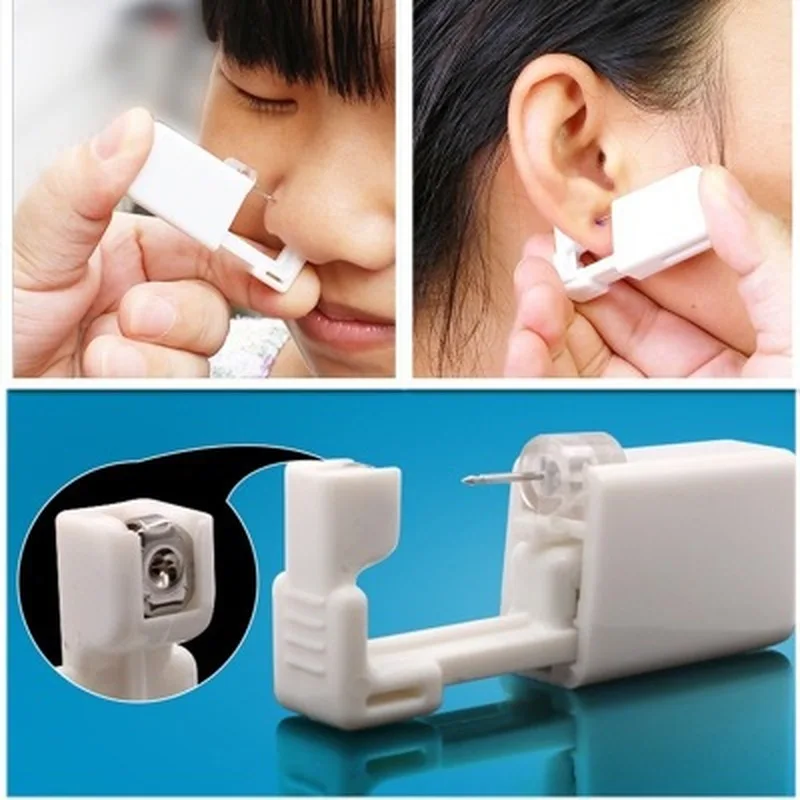 Disposable Nose Stud Piercing Gun Tool Earring Star No Pain Safe