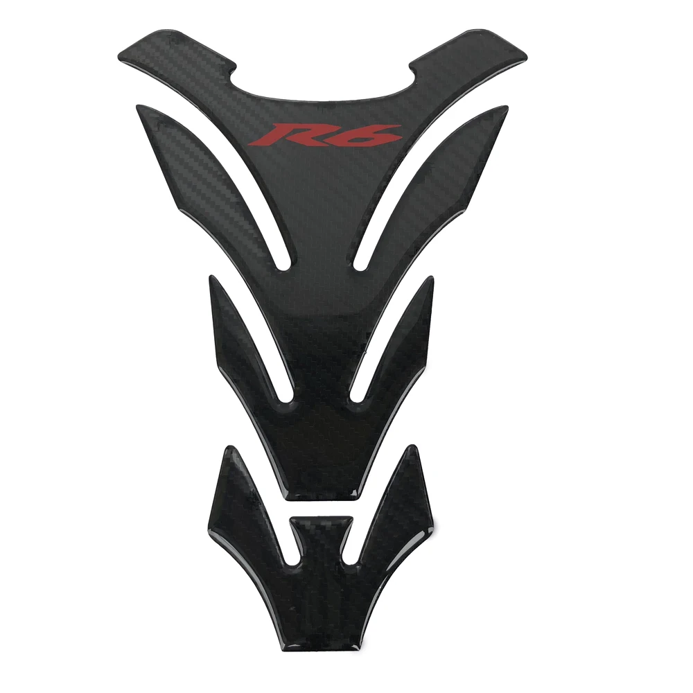 

3D Carbon Look Motorcycle Tank Pad Protector Stickers Case for Yamaha YZF-R6 R6 Tank Decals
