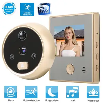 

2.8" HD Screen Display Home Smart Video Doorbell Camera Security Door Viewer Motion Detection Video Doorbell Kit