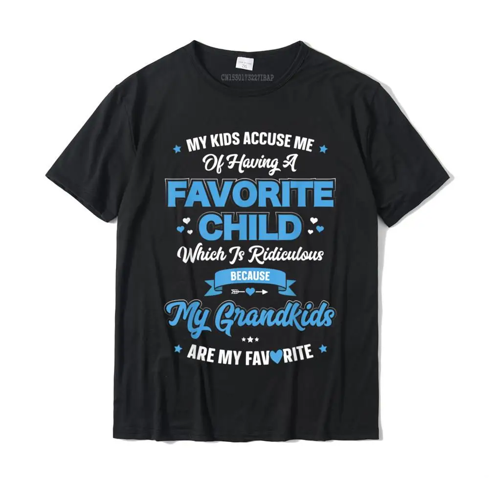 Leisure 100% Cotton Tshirts for Men Short Sleeve Custom T Shirt Funky Autumn Round Collar T Shirt Printed Top Quality My Grandkids Are My Favorite Shirt Fathers Day Funny Grandpa T-Shirt__MZ16986 black