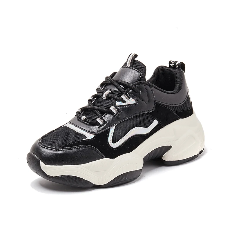 2019 женские кроссовки трендовая обувь для папы на массивном каблуке платформе со