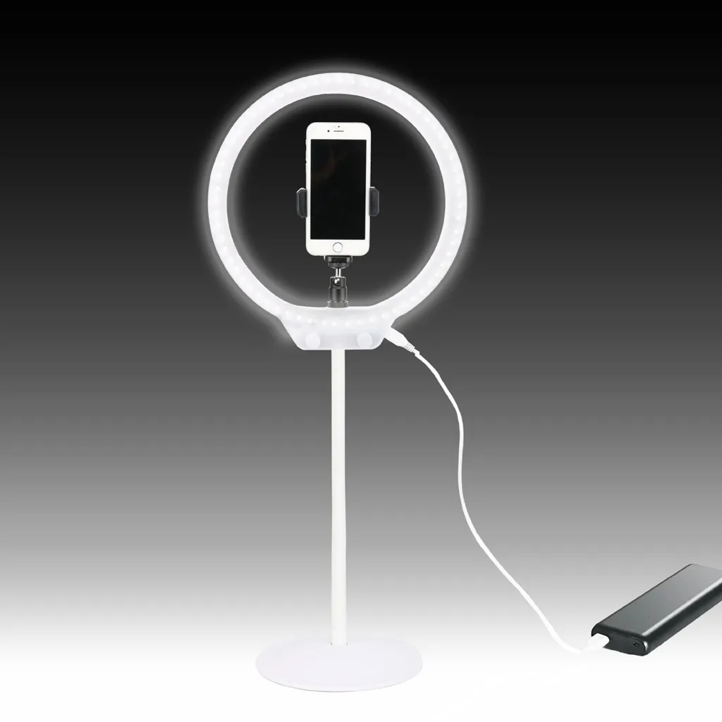 10 inch Dimmable LED Selfie Ring Light with Tripod Stand for YouTube Video,Makeup, Camera, Smartphone