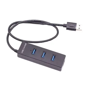 

USB 3.0 HUB Splitter ABS Plug and Play Frosted Cover LED Blue Light Display Current Protection Device Noenname_null
