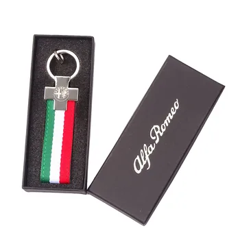 

1pc Metal Car Keychain Keyring For Alfa Romeo Spider Giulia Giulietta 147 159 4c 8c Mito Stelvio GTV Spider Accessories with Box