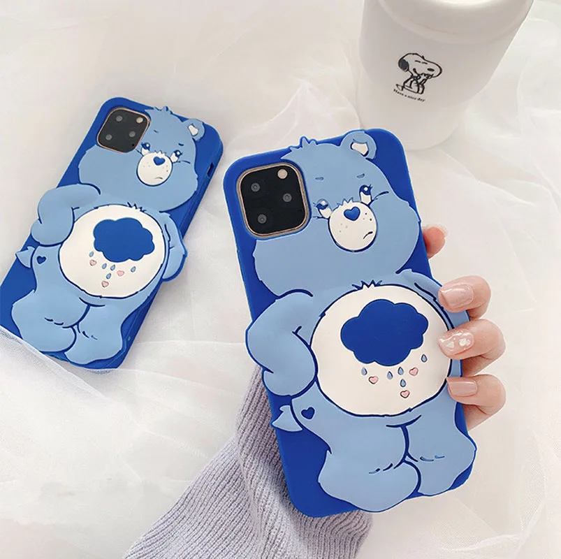 

Cute Bear Phone Case For iPhone 11 Pro Max For iPhone X XS XR XS Max 7 8 Plus Case Cartton Soft Silicone Back Cover Coque