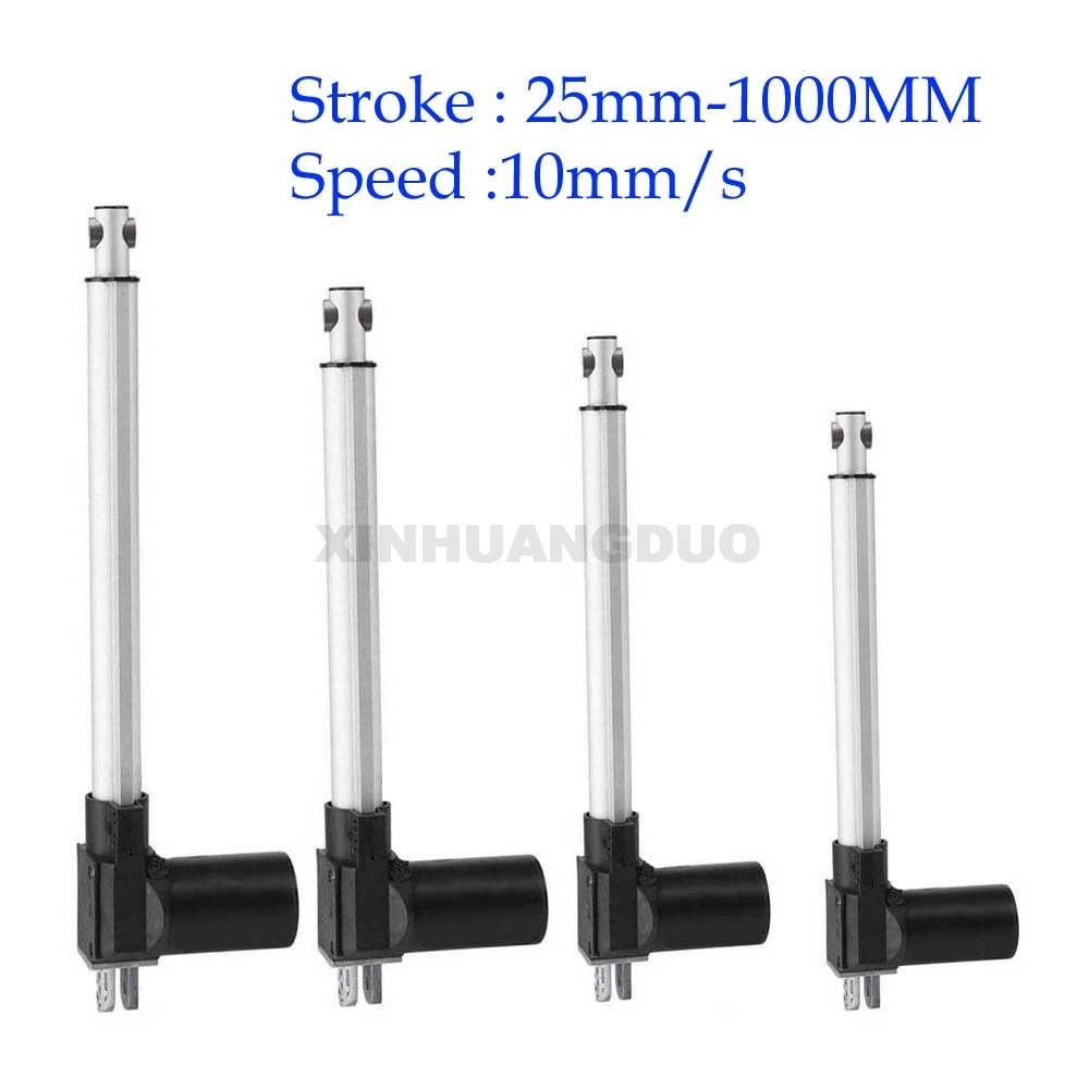 

12V/ 24V 25mm-1000mm speed 10mm/s Aluminum Linear Actuator Motor Door Opener Heavy Bracket Lift thrust 3000N/300KG/ tv lift