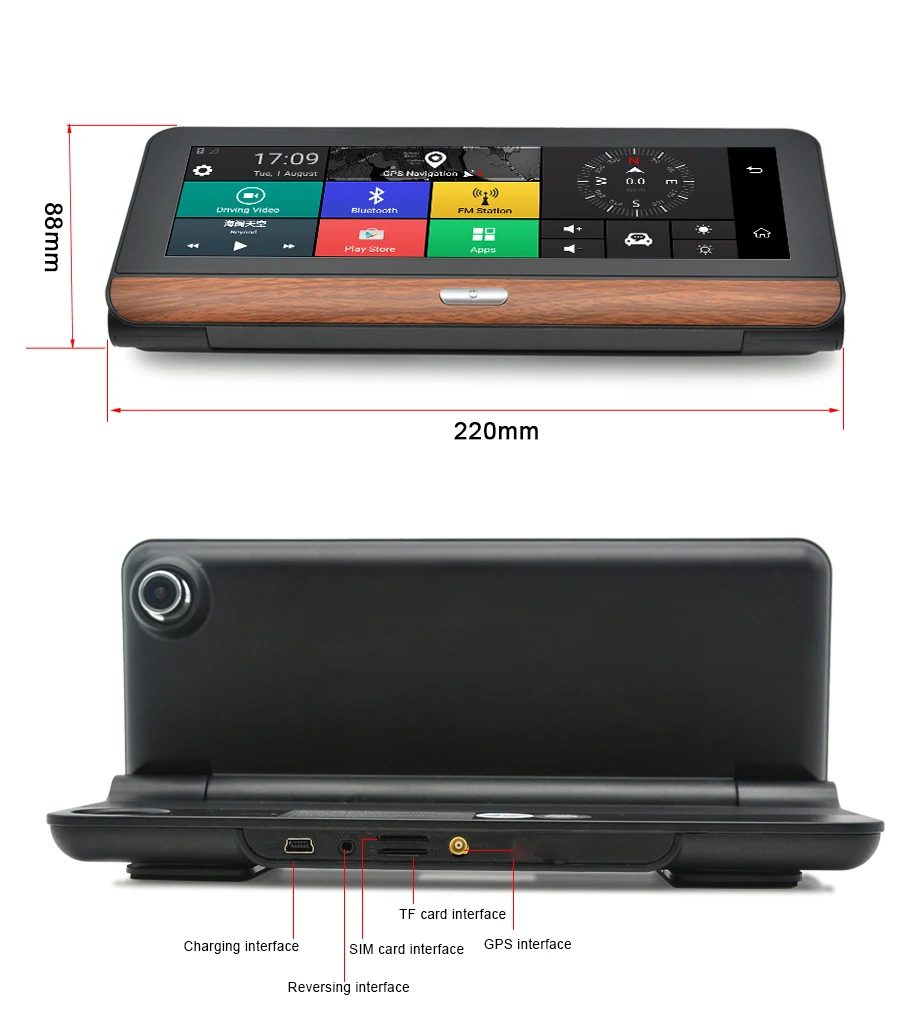 FANSICOUK 7,86 ''4G Android 5,1 gps навигация видеорегистратор 1080P wifi ADAS двойной объектив Автомобильный видеорегистратор авто регистратор камера заднего вида X5N