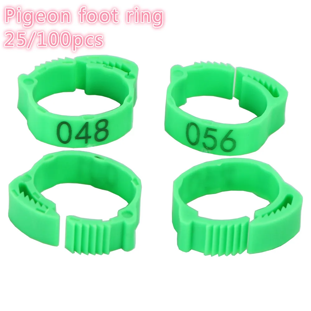 25/100 Pcs Pigeon Leg Bands Poultry Dove Bird Parrot Clip Rings Band Foot Ring Pigeon Supplies Bird Appliances