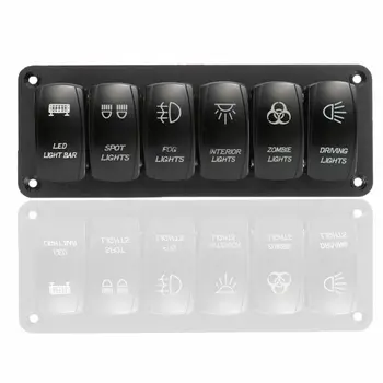 

LED Rocker Switch Panel Breaker W/ Screws 12V-24V Trailers Boats Marine