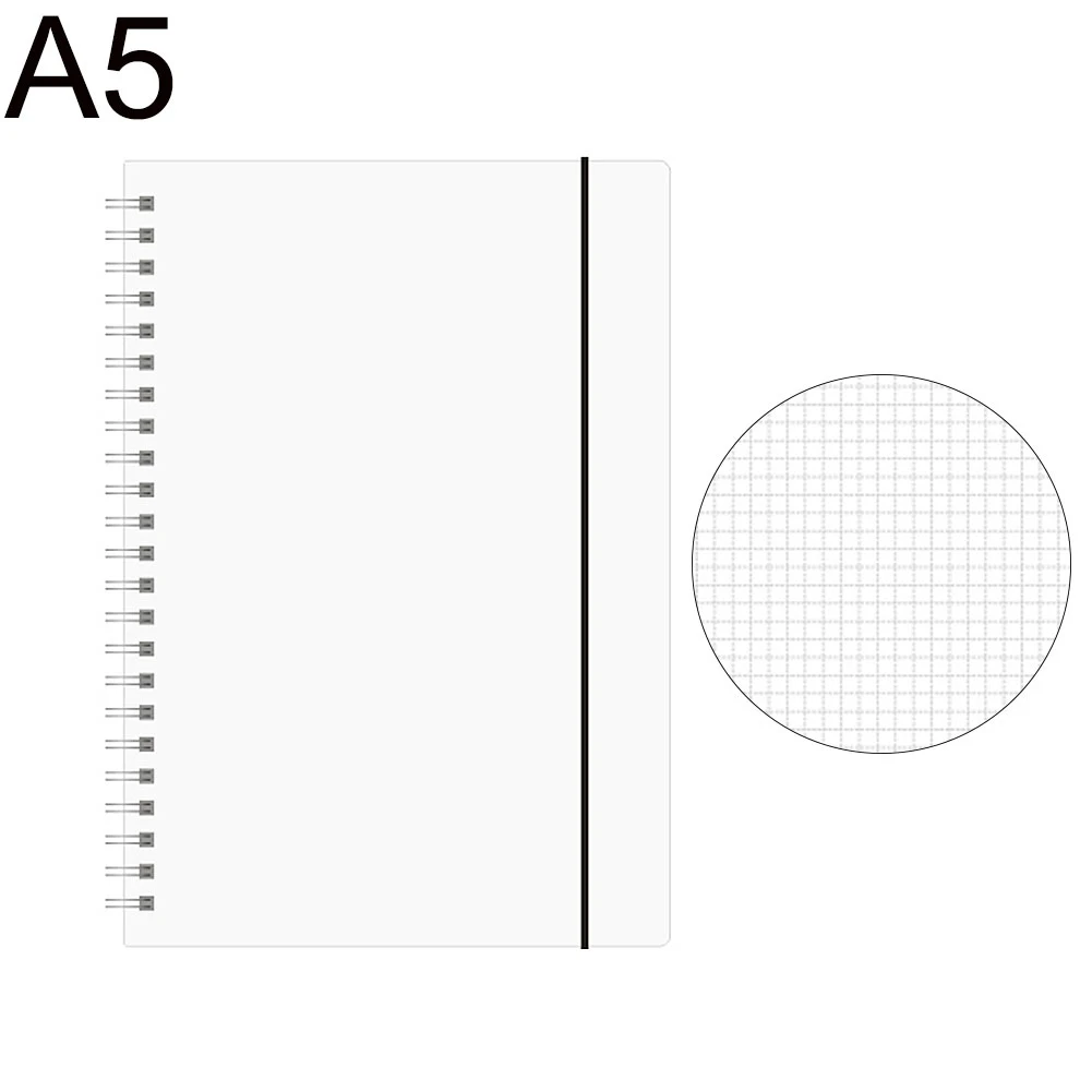 A5/A6 спираль книга катушки сделать блокнот пустая сетка линии бумаги Дневник канцелярские принадлежности - Цвет: A5 Grid Page