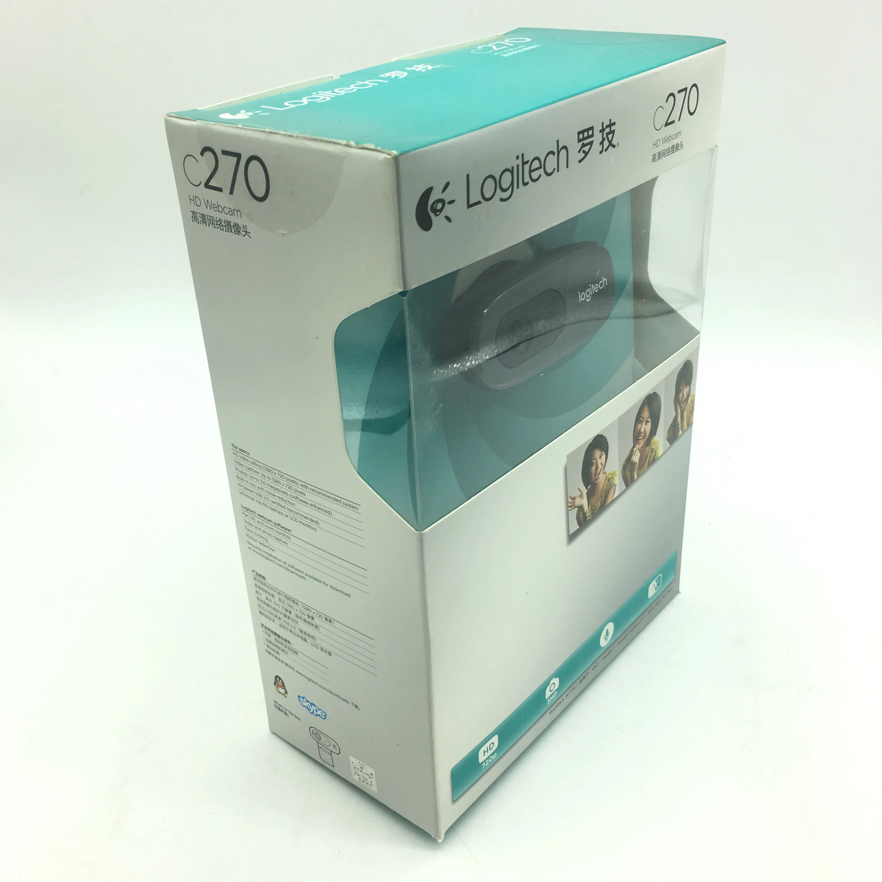 Оригинальная веб-камера logitech C270 HD Vid 720P со встроенным микрофоном USB2.0 Мини-Компьютерная камера для ПК ноутбука