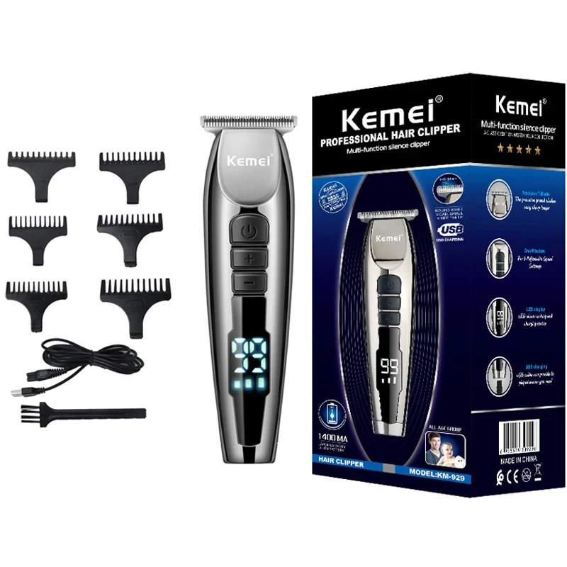 Kemei Professional Hair Clippers Cordless Trimmer Beard Cutting Machine  Barber