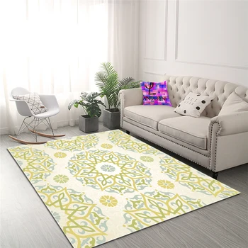 

Living Room Carpet New Bohemian Washable Carpet Rug Modern Printed Floor Feather Carpet Living Room Mat Bedroom Toilet Carpet