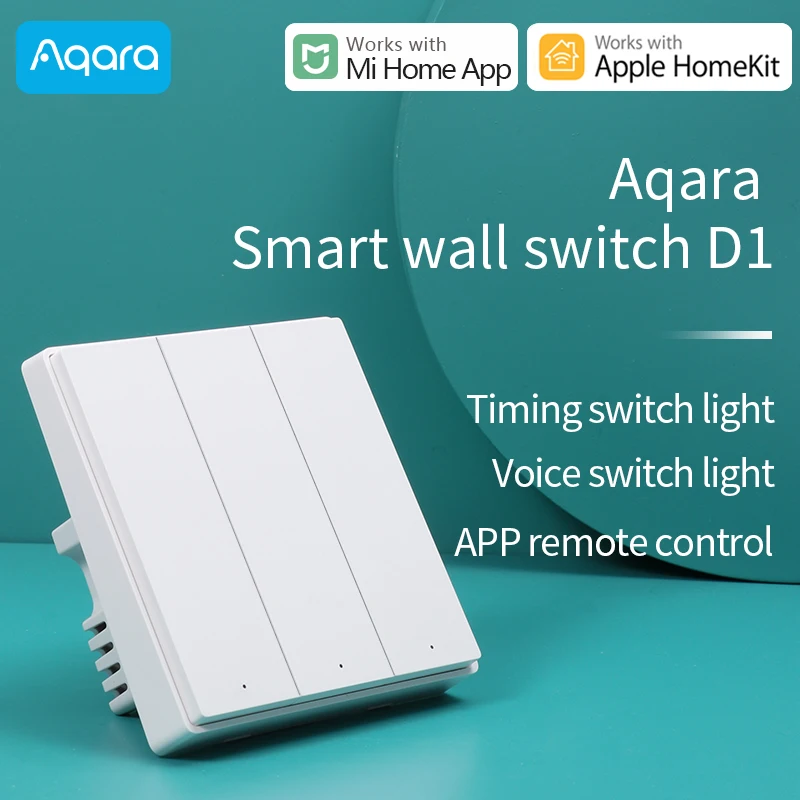 Умный настенный выключатель Aqara D1 Беспроводной Выключатель версия ZigBee работает с