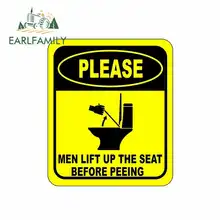 ^^Best Offers EARLFAMILY 13cm x 11.1cm for Please Men Lift Up The Seat Before Peeing Bathroom Sign Car Stickers Vinyl Sunscreen RV VAN JDM ^^Best Offers EARLFAMILY 13cm x 11.1cm for Please Men Lift Up The Seat Before Peeing Bathroom Sign Car Stickers Vinyl Sunscreen RV VAN JDM