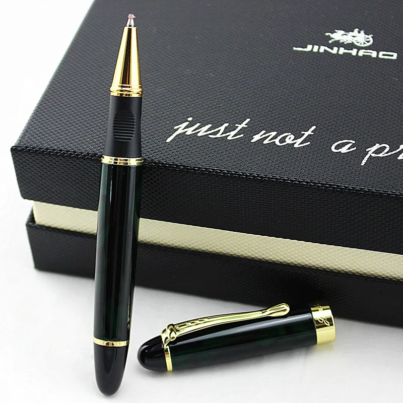 Jinhao 450 темно-зеленый золотой зажим шариковые ручки Изысканная шариковая ручка с 0,7 мм вместимость ручки для письма бесплатная доставка