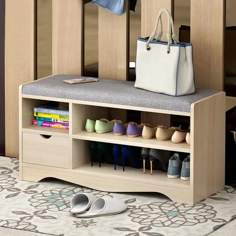 

2 Tier Shoe Storage Stool Living Room Drawer Shoe Rack Change Shoe Bench Organizer Cabinet Hallway Seat Chair Shelf Holder