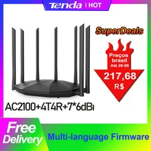 Tenda AC23 AC2100 Router Gigabit 2.4G 5.0GHz 11AC Dual-Band 2033Mbps VPN Multi-language Wifi Repeater with 7 High Gain Antennas