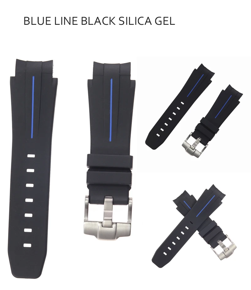 2021mm rubber silicone strap for RLX Daytona Cosmograph Daytona GMT master sea type water ghost Manual wind bracelet straps band