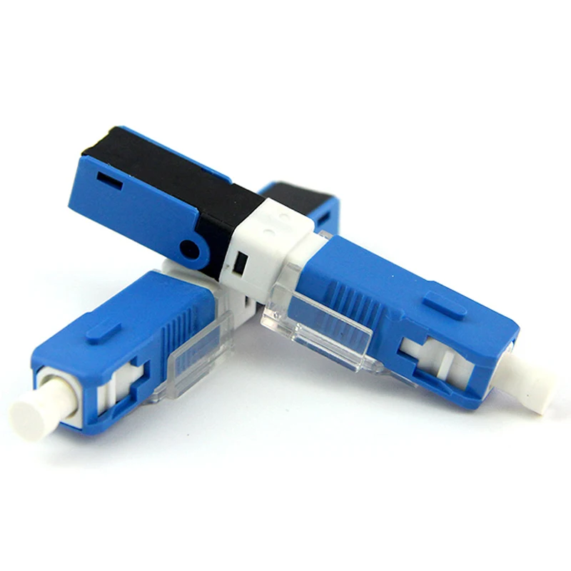100 шт. FTTH SC UPC оптический Fibe быстрый разъем SC PC FTTH волоконно-оптический Быстрый разъем встроенный тип ESC250D SC разъем