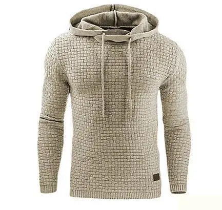 Горячая распродажа мужской свитер осень зима теплый вязаный мужской свитер с капюшоном Повседневный пуловер хлопковое пальто Pull Homme размера плюс 5xl - Цвет: Khaki