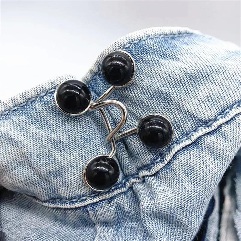 1set Snap Fastener Metal Pants Button Extender Adjustable Free Sewing Buttons for Clothing Jeans Retractable Waist Button Buckle bulliant belt Belts