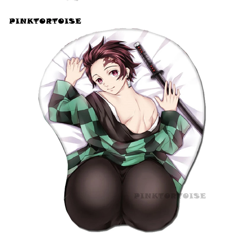 Anime Demon Slayer 3d Mouse Pad Ergonomic Soft Silicon Gel Gaming Mousepad With Wrist Support Kamado Tanjirou Mouse Mat Mouse Pads Aliexpress