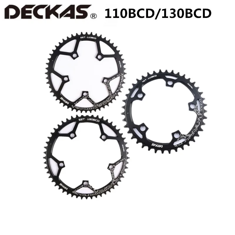 Deckas Chainring 110BCD 130BCD Bicycle Road MTB Single Disc Aluminum Black 36T 38T 40T 42T 44T 46T 48T 50T 52T 54T 56T Original | Спорт и