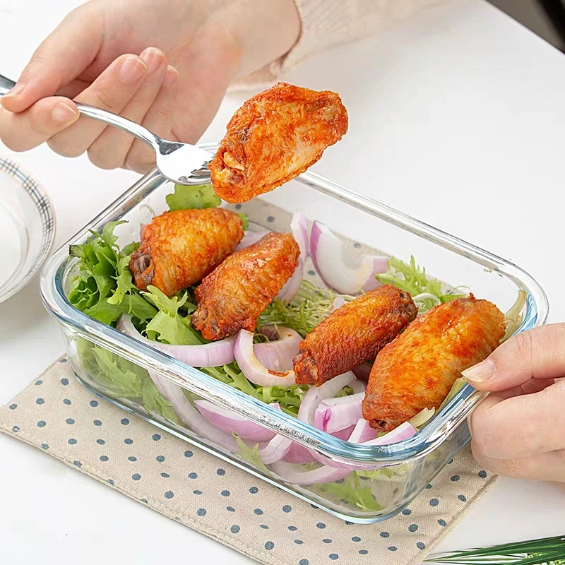Портативный Здоровый стеклянный Ланч-бокс Bento коробки микроволновая посуда контейнер для хранения еды коробка для еды