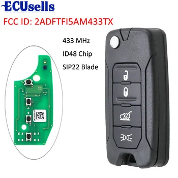

Folding Remote Key for Jeep Renegade 2016-2018 433MHz Megamos AES - 2ADFTFI5AM433TX ID48 with SIP22 blade