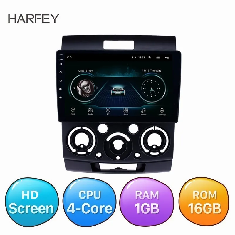 Harfey 9 ''сенсорный экран автомобиля gps навигация в тире радио Android 8,1 для Ford Everest/Ranger с USB wifi AUX поддержка Carplay